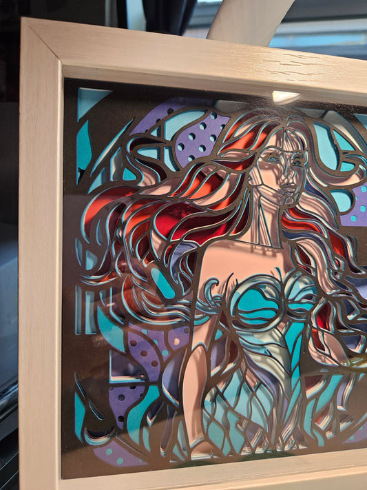 Beach Mermaid Stained Glass