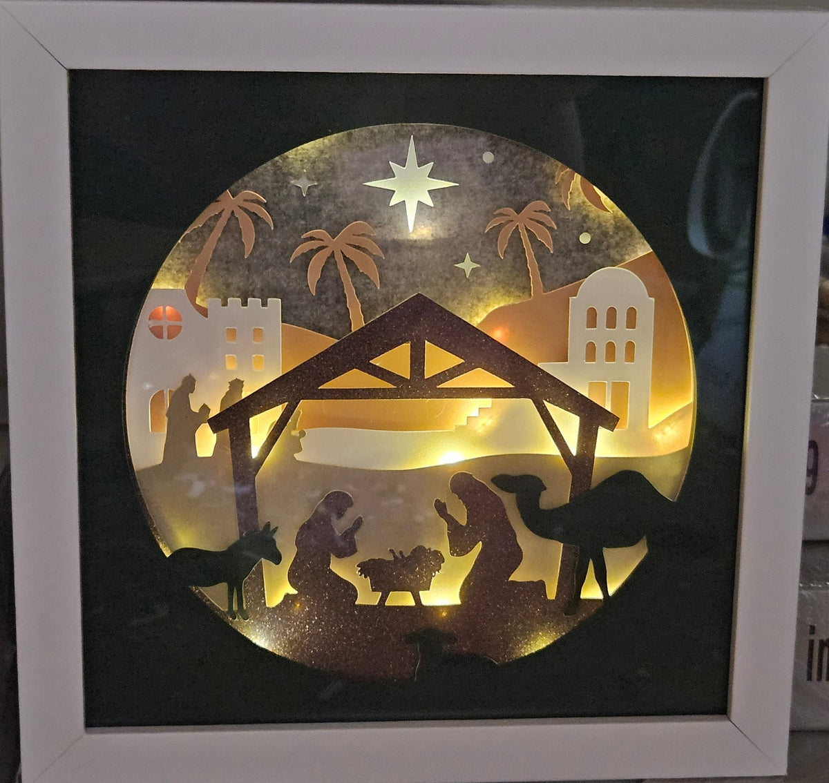 Christmas Lighted Nativity Scene