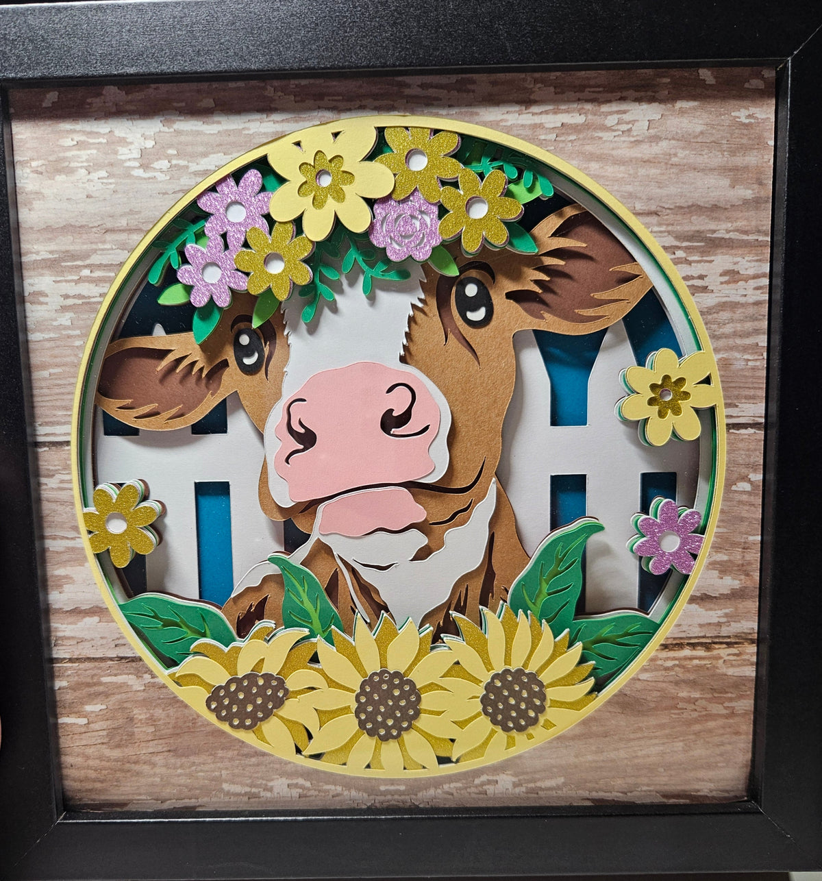 Cow with Flowers