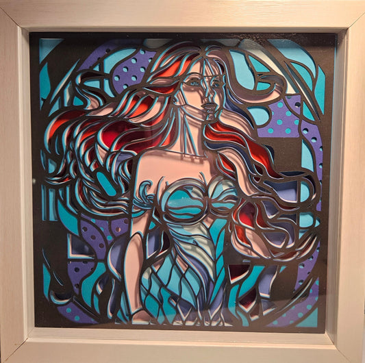 Beach Mermaid Stained Glass