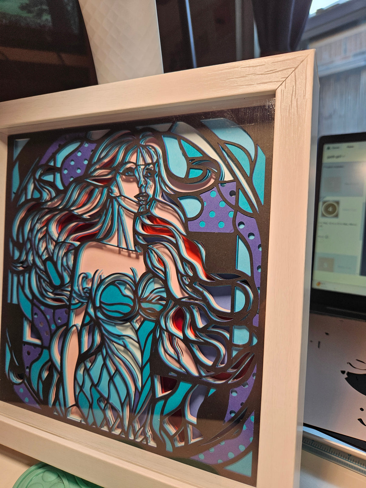 Beach Mermaid Stained Glass