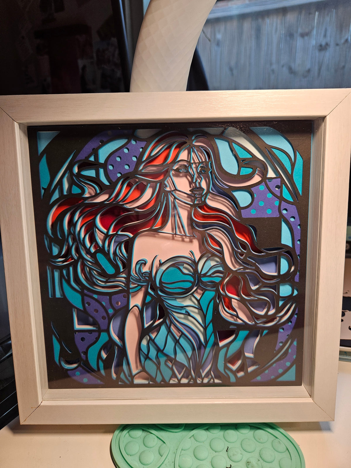 Beach Mermaid Stained Glass