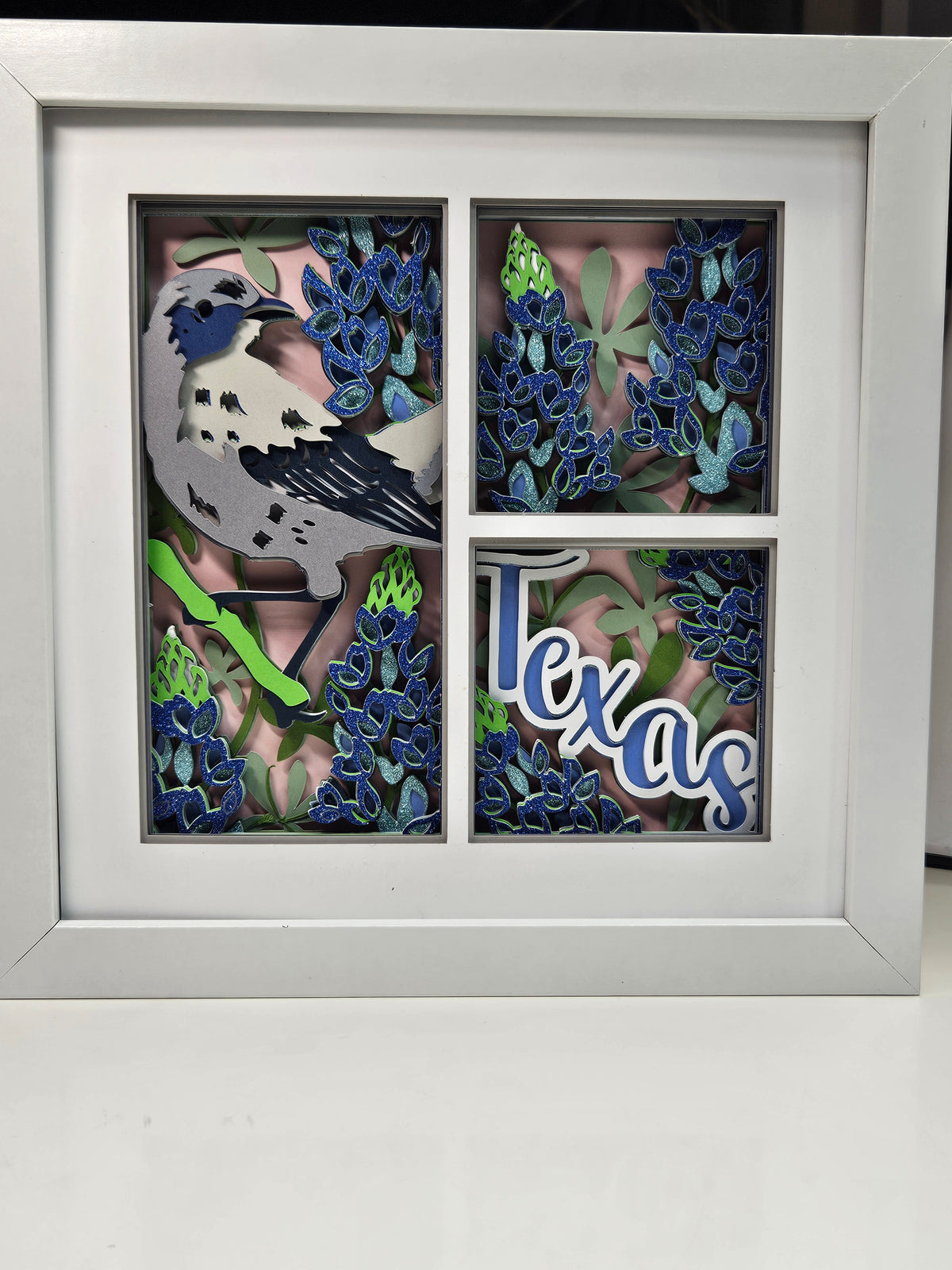Texas with Mockingbird and Bluebonnets