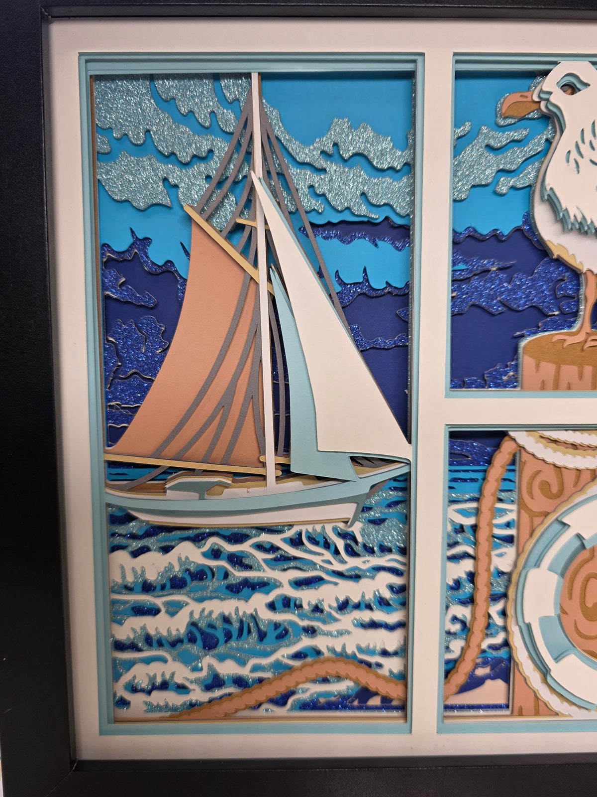 Beach, Sailboat, Seagull