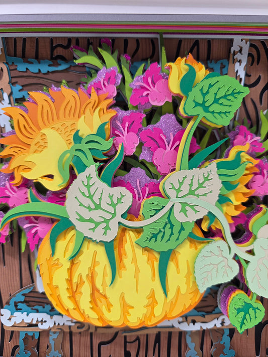 Pumpkin and Flowers